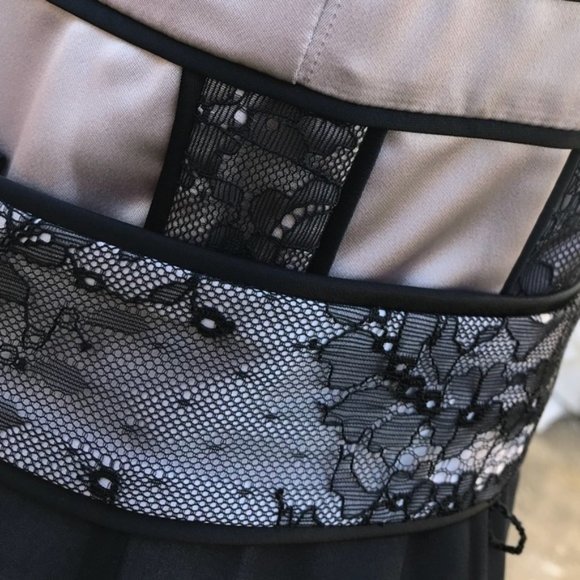 Coast strapless Pastel Pink & Black cocktail dress - Picture 7 of 7